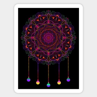 Tropical Sunset Mandala Magnet